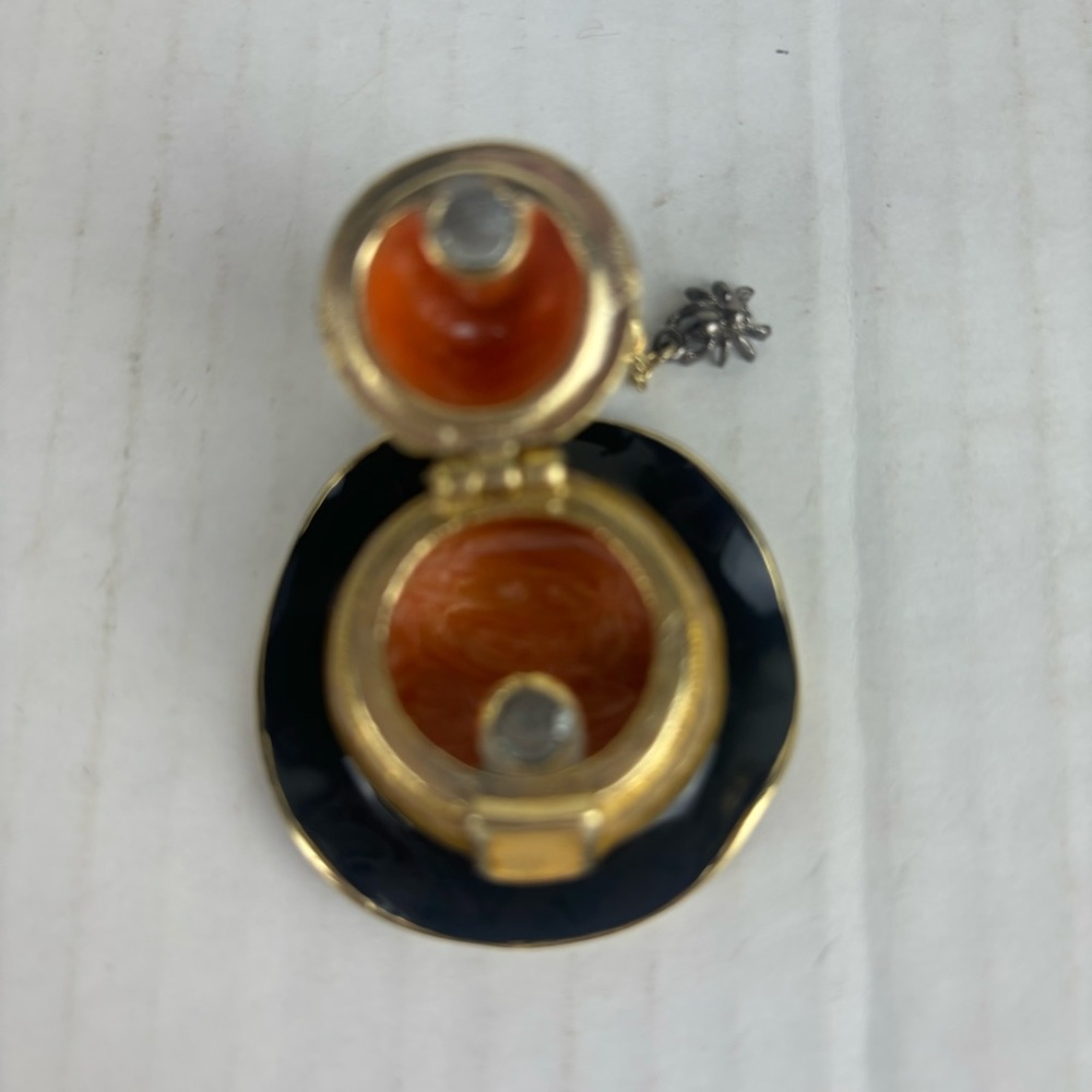 RARE-MONET enameled witch’s hat trinket box w/spider-Halloween Collectible - Picture 5 of 16